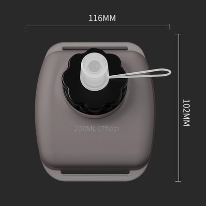 200ml Food Grade Silicone Wrist Water Bottle Portable Sports Water Cup for Running Cycling Hiking (BPA Free, No FDA)