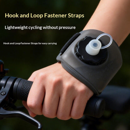 200ml Food Grade Silicone Wrist Water Bottle Portable Sports Water Cup for Running Cycling Hiking (BPA Free, No FDA)