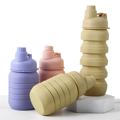 500ml Collapsible Water Bottle Outdoor Camping Leakproof Silicone+PP Bottle (No FDA, BPA Free)