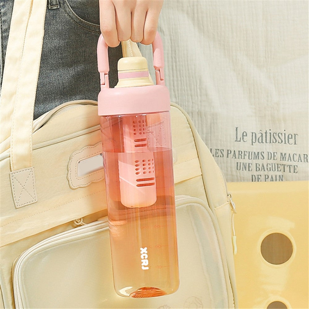 1000ml Gradient Color Drinking Cup Outdoor Portable Water Bottle with Tea Divider