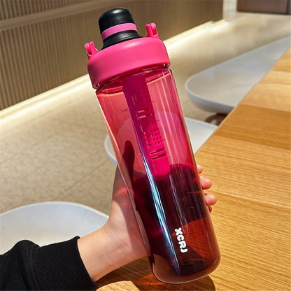 1000ml Gradient Color Drinking Cup Outdoor Portable Water Bottle with Tea Divider