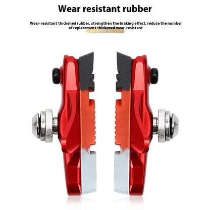 RIDERACE rn2200 1 Pair Aluminum Alloy + Rubber Mountain Road Bike C Brake Pads Braking Holder Shoes