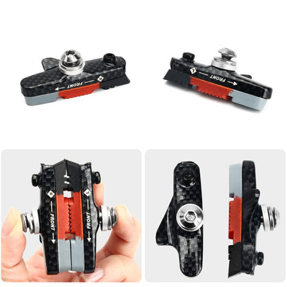 RIDERACE rn2200 1 Pair Aluminum Alloy + Rubber Mountain Road Bike C Brake Pads Braking Holder Shoes