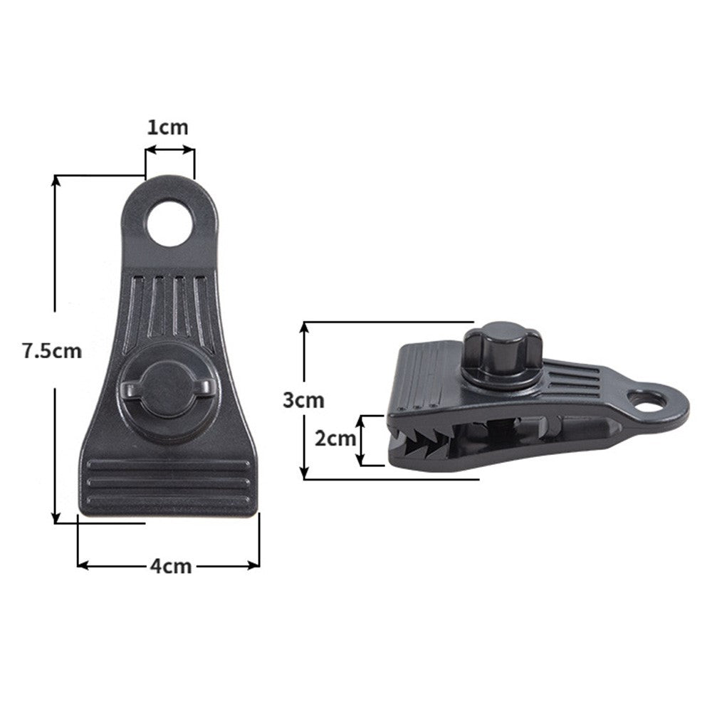 10Pcs Heavy Duty Tent Clamps Outdoor Windproof Tarp Canopy Plastic Clips