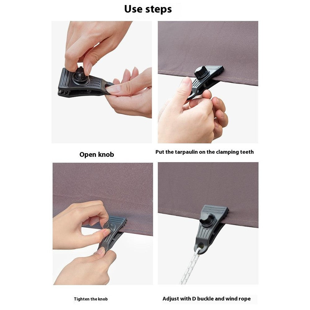 10Pcs Heavy Duty Tent Clamps Outdoor Windproof Tarp Canopy Plastic Clips