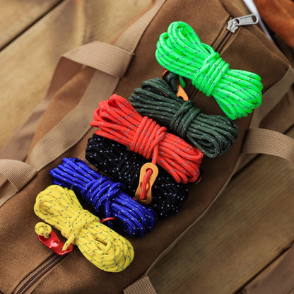 1 Bundle of Reflective Tent Canopy Rope 4mmx4m Lightweight Line Cord with Tensioner for Outdoor Fishing Climbing Rescue Camping