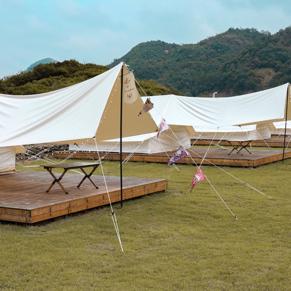 1 Bundle of Reflective Tent Canopy Rope 4mmx4m Lightweight Line Cord with Tensioner for Outdoor Fishing Climbing Rescue Camping