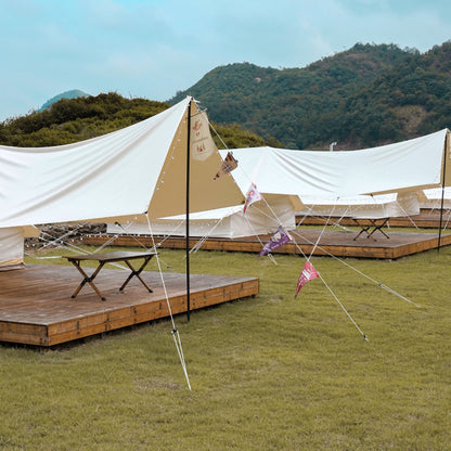 1 Bundle of Reflective Tent Canopy Rope 4mmx4m Lightweight Line Cord with Tensioner for Outdoor Fishing Climbing Rescue Camping