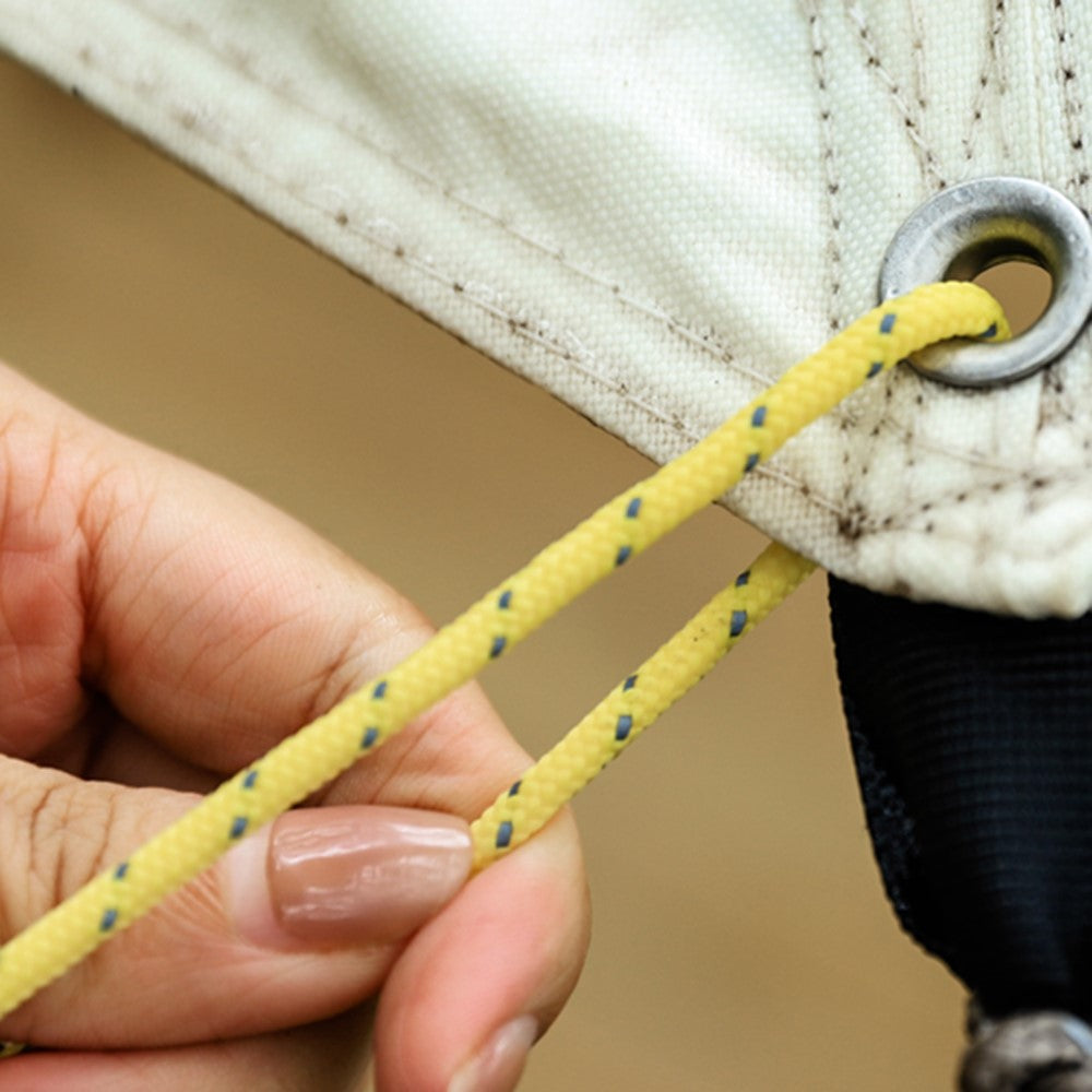 6 Bundles of Reflective Outdoor Camping Windproof Tent Rope 4mmx4m with Cord Tensioner for Fishing, Hiking, Backpacking, Emergency Rescue