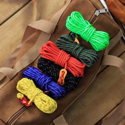 8 Bundles of Luminous Reflective Hiking Guyline High-Strength Outdoor Camping Adjustable Tent Rope with Aluminum Alloy Tensioner