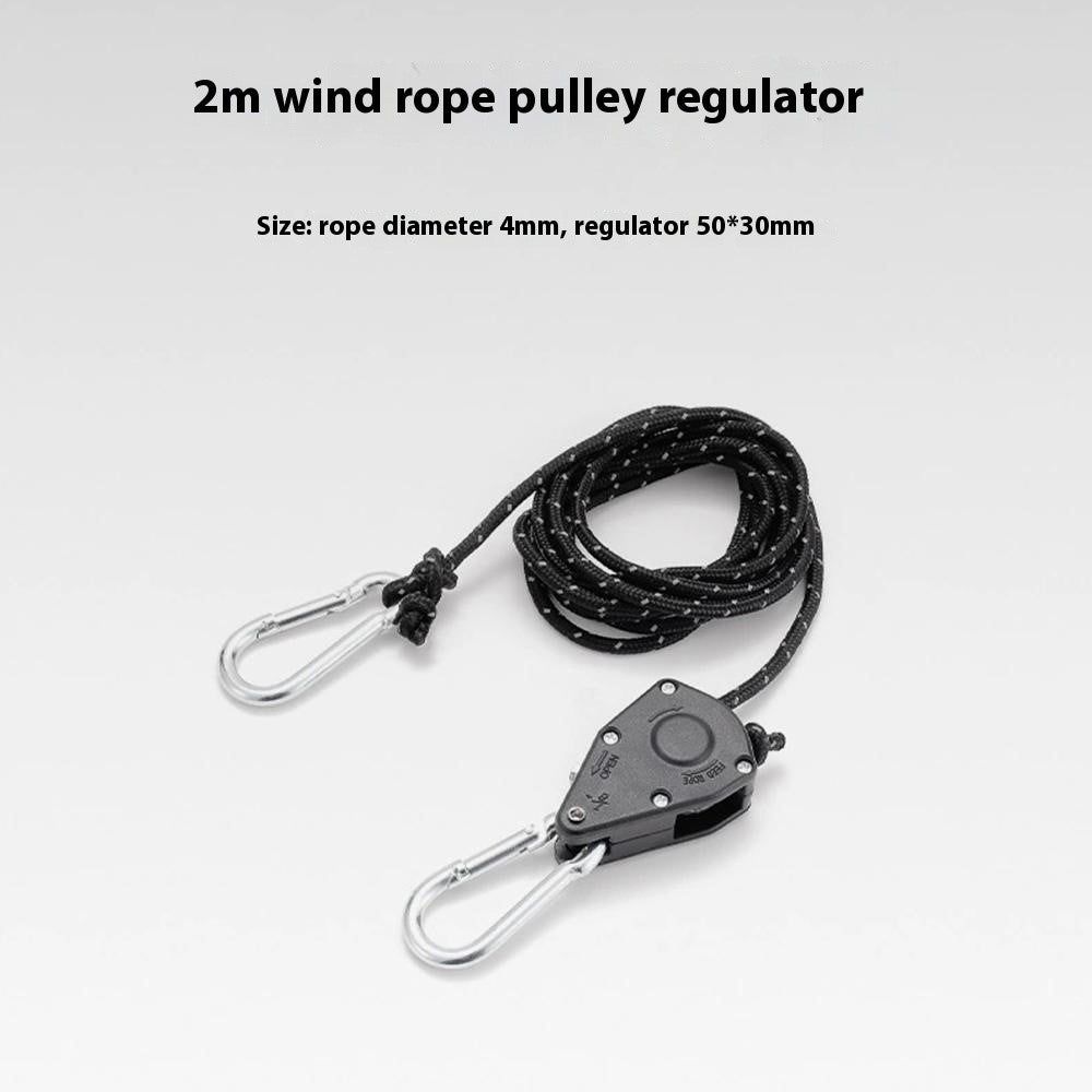 AOTU Adjustable Lanyard for Tent Fan Plant Lamp Rope Ratchet Hanger Lifting Pulley Hook Camping Buckle