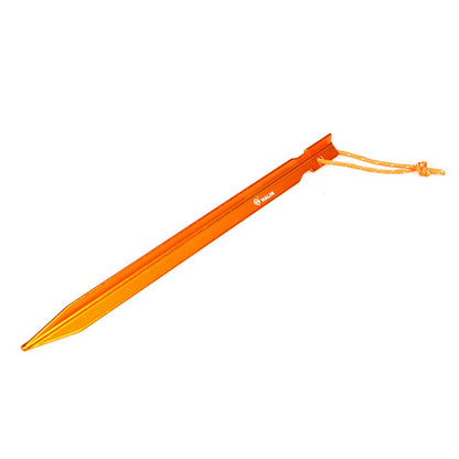 HALIN 4Pcs 18cm Aluminum Alloy Tent Stake Outdoor Camping Canopy Tarp Fixing Ground Pegs with Rope