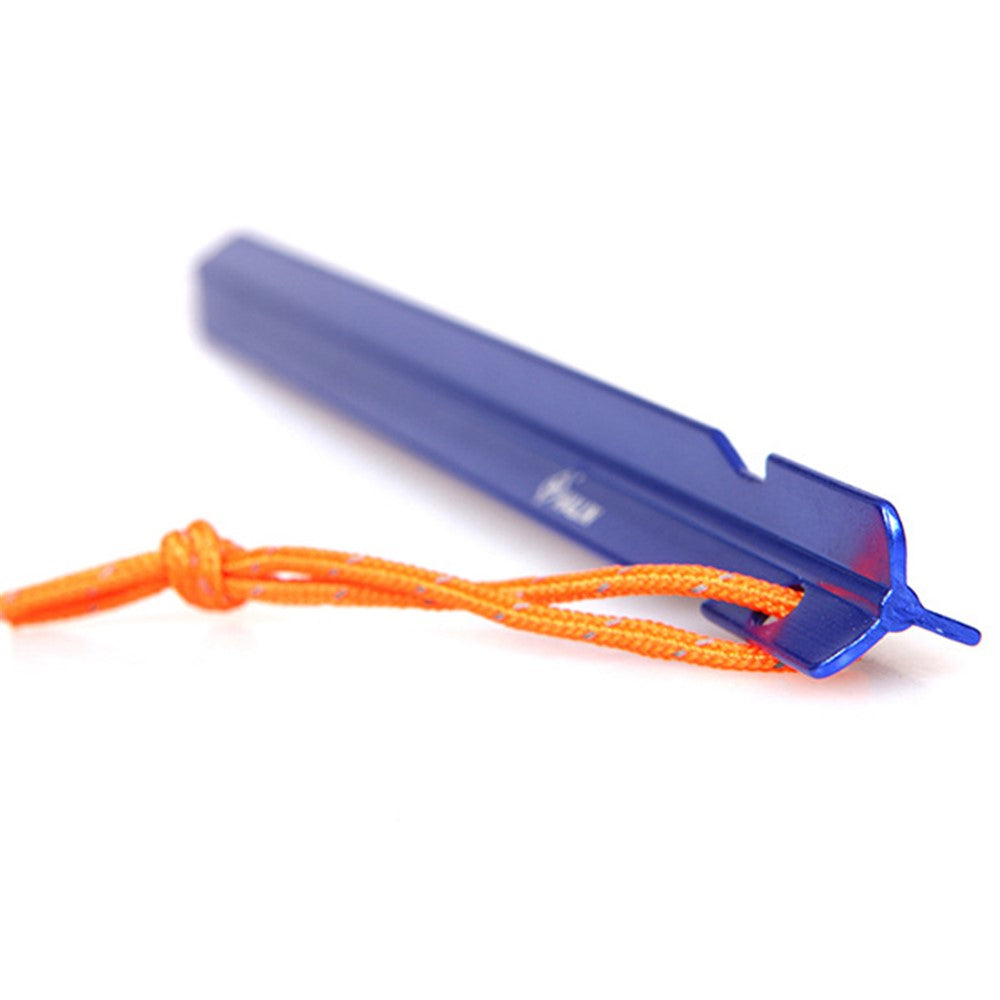 HALIN 4Pcs 18cm Aluminum Alloy Tent Stake Outdoor Camping Canopy Tarp Fixing Ground Pegs with Rope