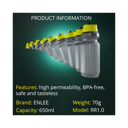 ENLEE RR10 FDA Certificated Sports Water Bottle Washable BPA-free Bike Water Bottle with Leakproof Lid for Outdoors Camping Cycling Fitness Gym