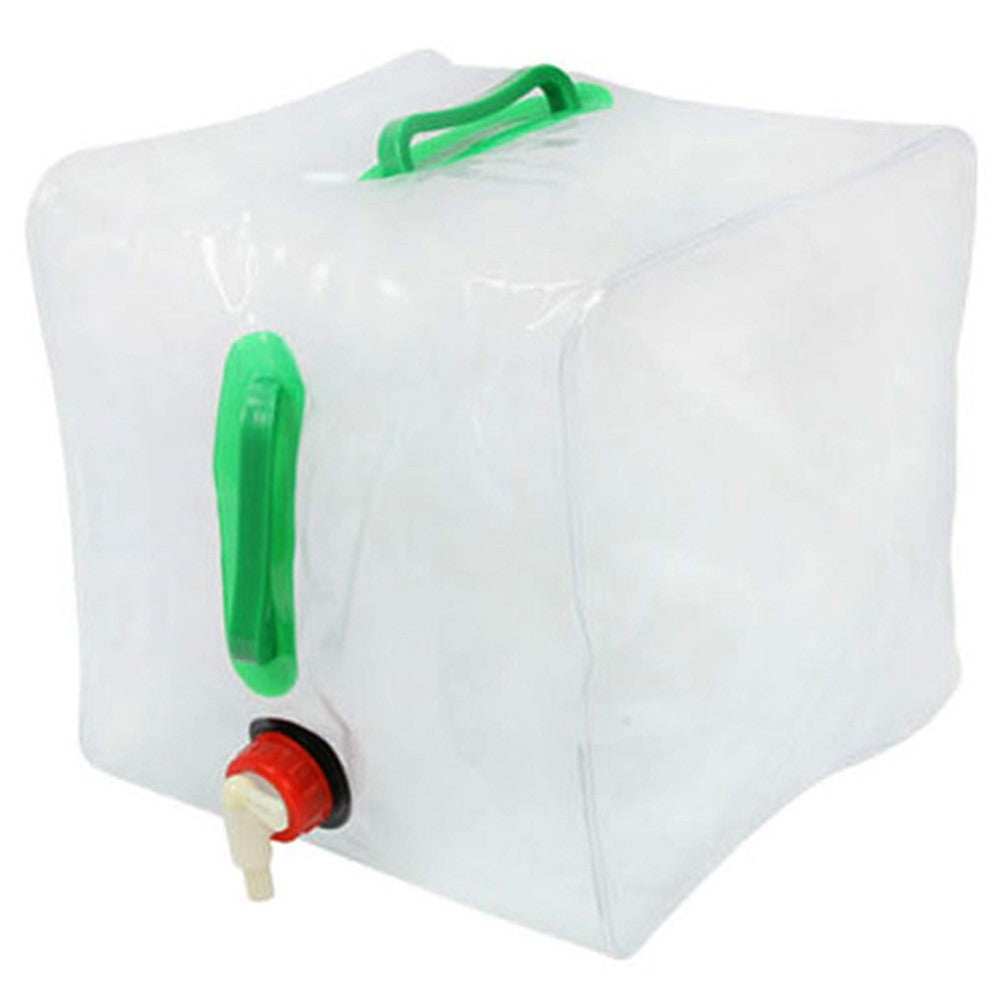 20L Foldable 0.5mm Thick PVC Water Container Camping Water Storage Bag, 25x25x26cm (BPA-Free, No FDA)