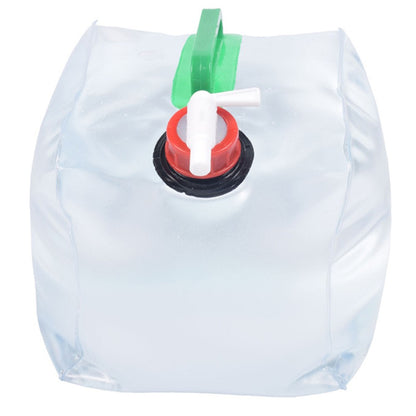 20L Foldable 0.5mm Thick PVC Water Container Camping Water Storage Bag, 25x25x26cm (BPA-Free, No FDA)