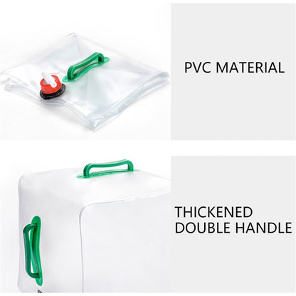 20L Foldable 0.5mm Thick PVC Water Container Camping Water Storage Bag, 25x25x26cm (BPA-Free, No FDA)