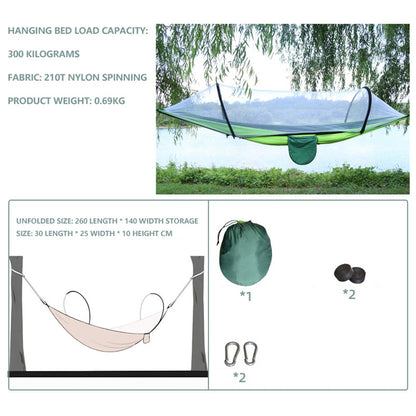 Camping Hammock Mosquito Net Hanging Bed for 2 People, Unfolded Size: 260x140cm