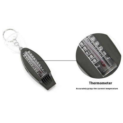AOTU Multifunction 4 In 1 Survival Tool Whistle Compass Glass Magnifier Thermometer