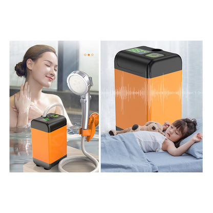 7800mAh Outdoor Camping Electric Shower with Smart Temperature Monitoring + 3 Spray Modes