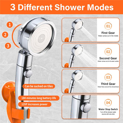 6000mAh Outdoor Camping Electric Shower with 3 Spray Modes