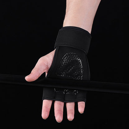 KYNCILOR A0051 One Pair Exercise Gloves Half Finger Workout Gloves Anti-slip Silicone Padding Palm for Weight Lifting, Powerlifting, Pull-Ups, Cross-Training, Riding