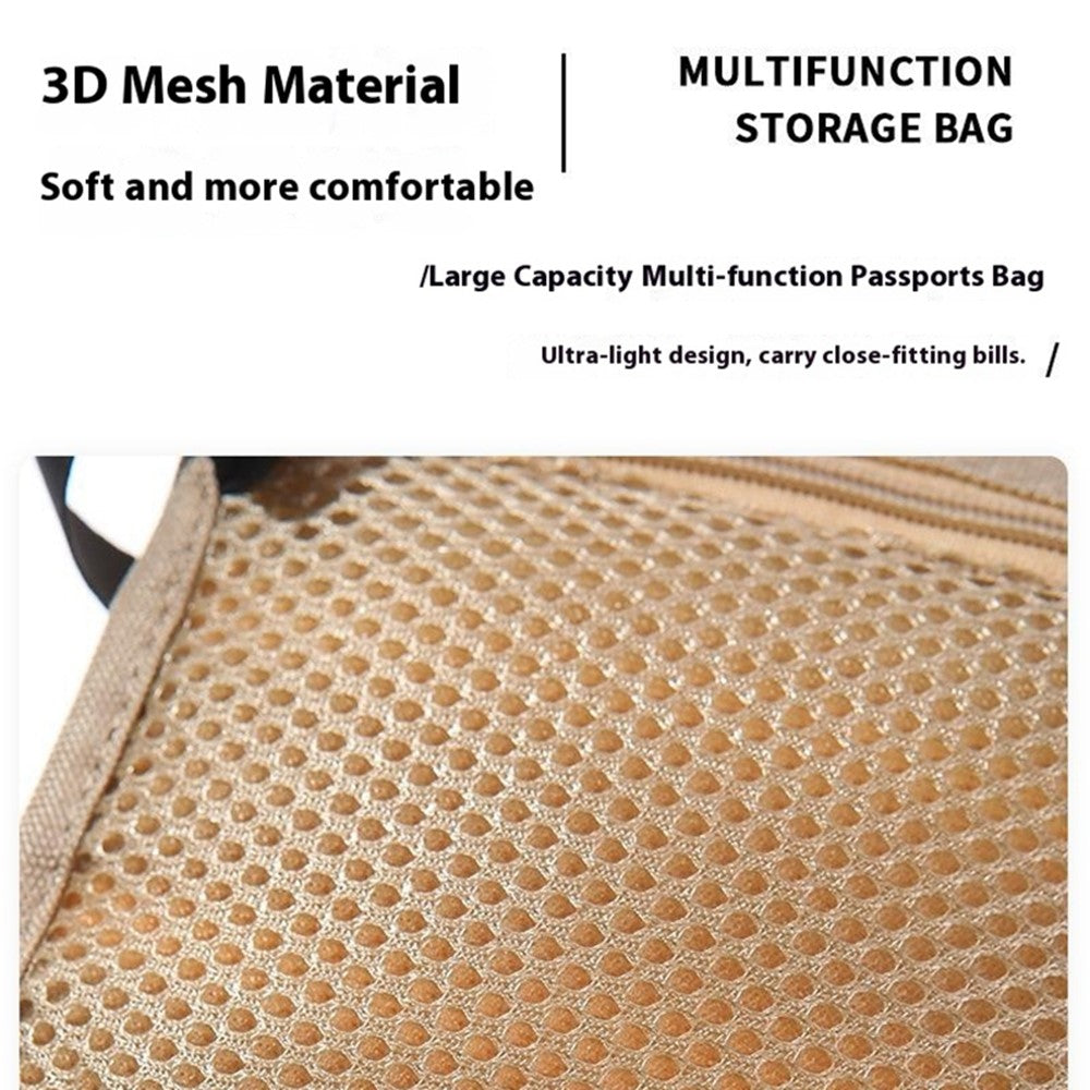 AOTU AT6938 Nylon Phone Passport Cards Storage Bag Outdoor Neck Hanging Crossbody Bag