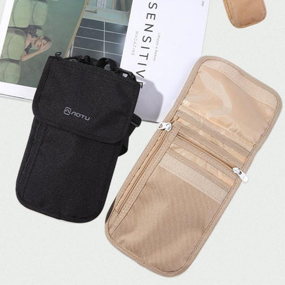 AOTU AT6938 Nylon Phone Passport Cards Storage Bag Outdoor Neck Hanging Crossbody Bag
