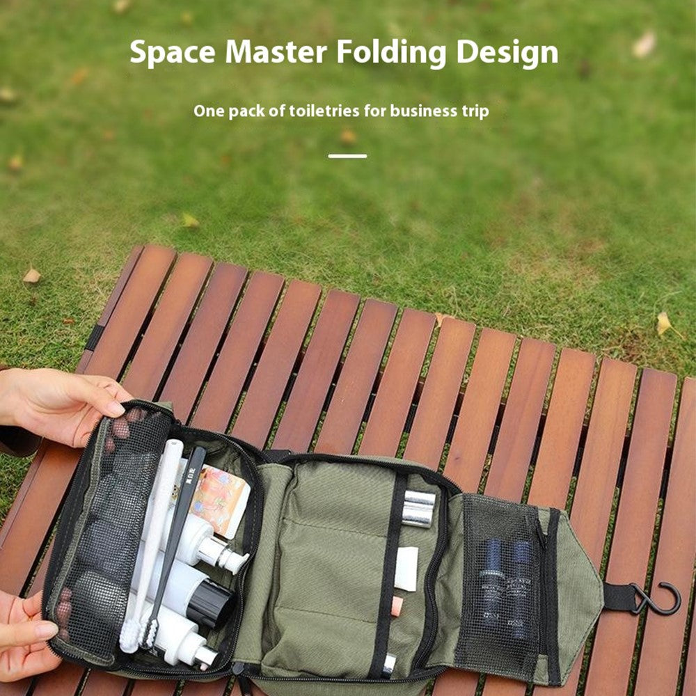 AOTU AT6903-2 Portable Oxford Cloth Travel Cosmetics Toiletries Storage Bag with Hanging Hook