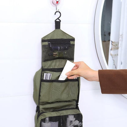 AOTU AT6903-2 Portable Oxford Cloth Travel Cosmetics Toiletries Storage Bag with Hanging Hook