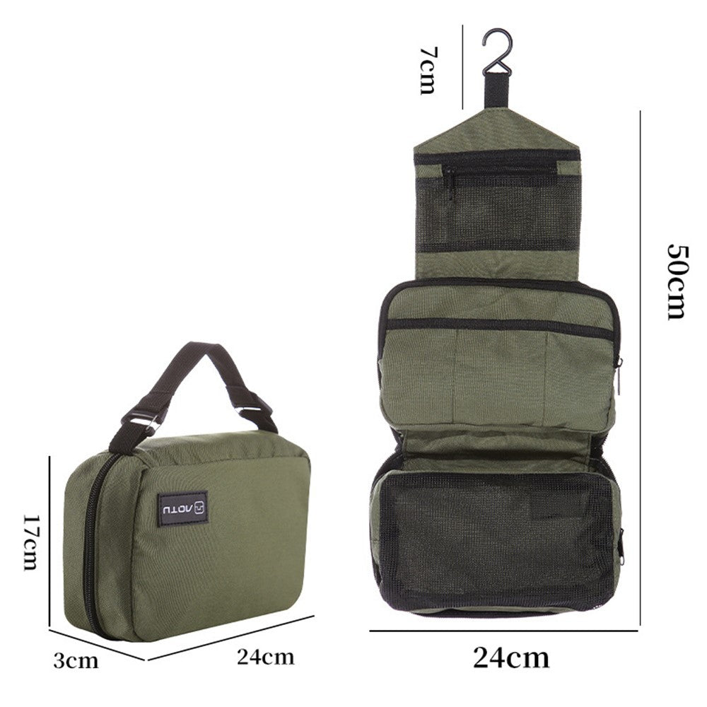 AOTU AT6903-2 Portable Oxford Cloth Travel Cosmetics Toiletries Storage Bag with Hanging Hook