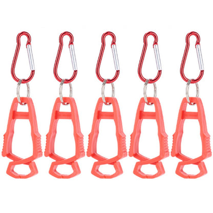 5Pcs Outdoor Multifunctional Anti-Lost Glove Clip Gourd Buckle 8-shaped Clips