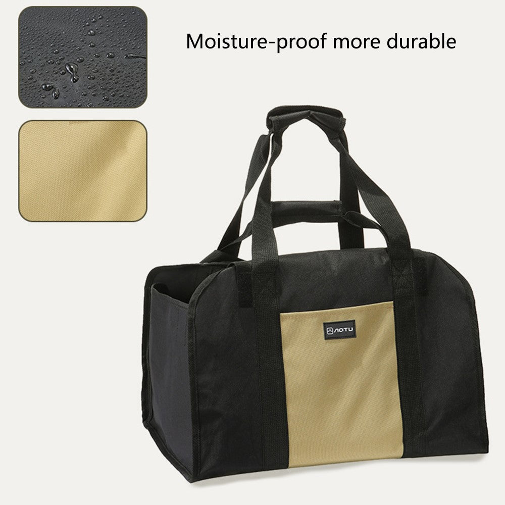 AOTU AT6550 Log Carrier Bag Oxford Cloth Tote Bag Picnic Utensil Storage Handbag for Hiking Camping