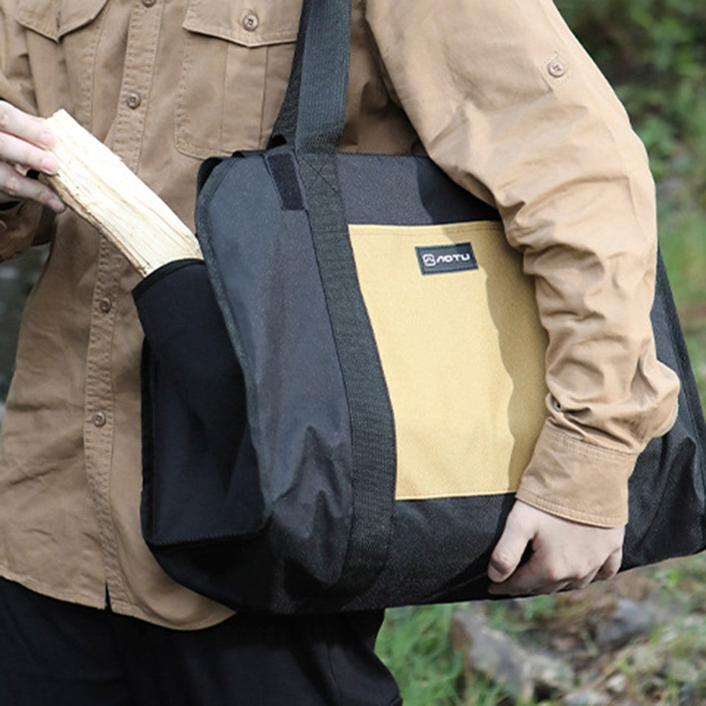 AOTU AT6550 Log Carrier Bag Oxford Cloth Tote Bag Picnic Utensil Storage Handbag for Hiking Camping