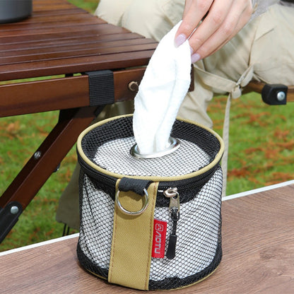 AOTU AT6948 Outdoor Camping Tissue Box Roll Paper Holder Mesh Storage Bag for Toilet Paper