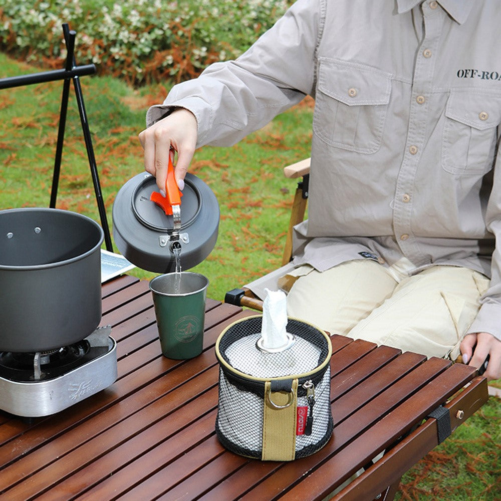 AOTU AT6948 Outdoor Camping Tissue Box Roll Paper Holder Mesh Storage Bag for Toilet Paper