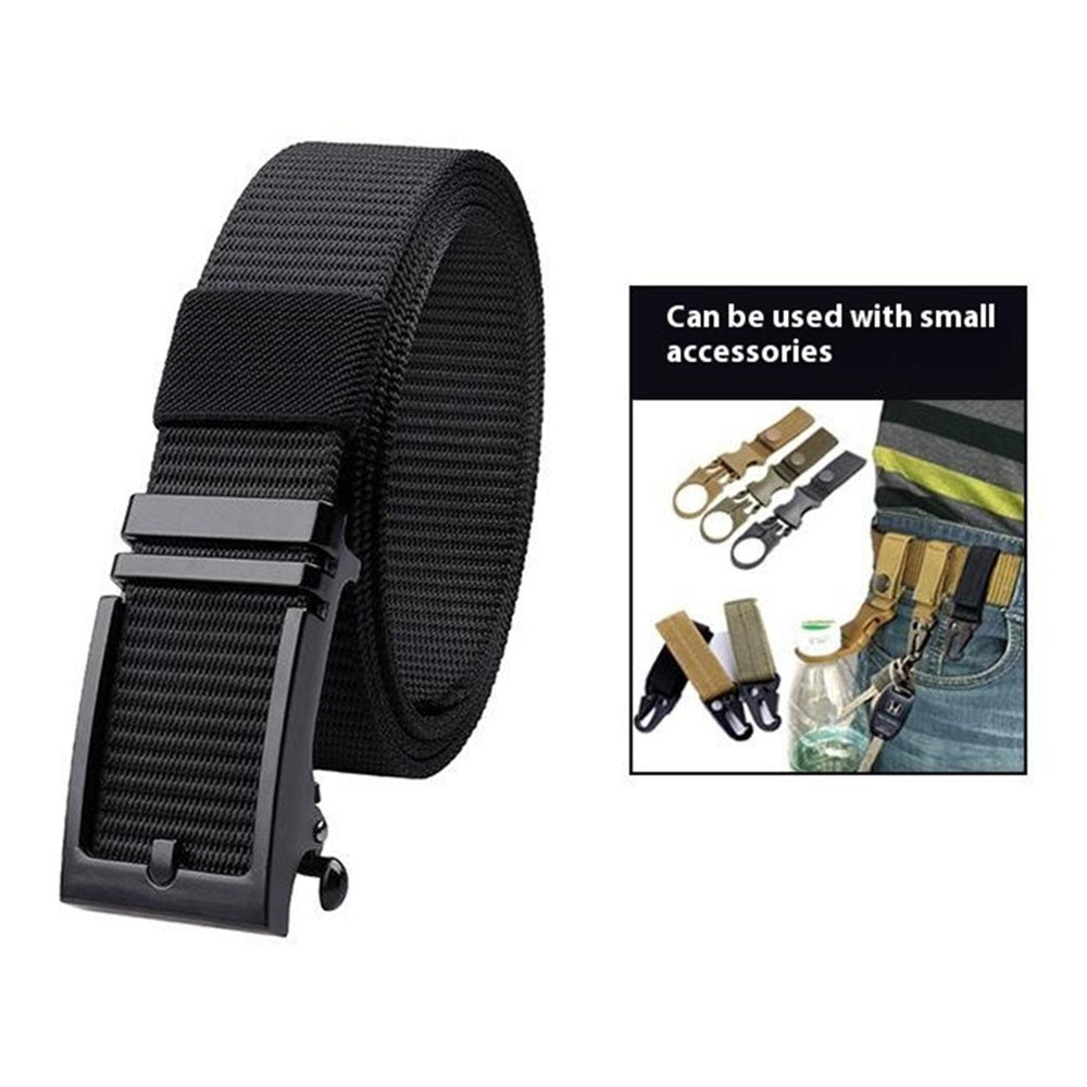 SN-P026 125cm Men's Outdoor Nylon Belt Webbing Work Belt with Alloy Buckle