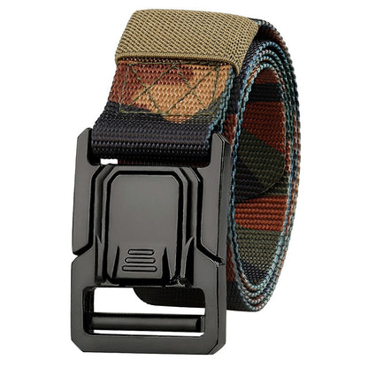 SN-P113 125x3.8cm Men's Nylon Web Tactical Belt Adjustable Work Belt with Zinc Alloy Buckle