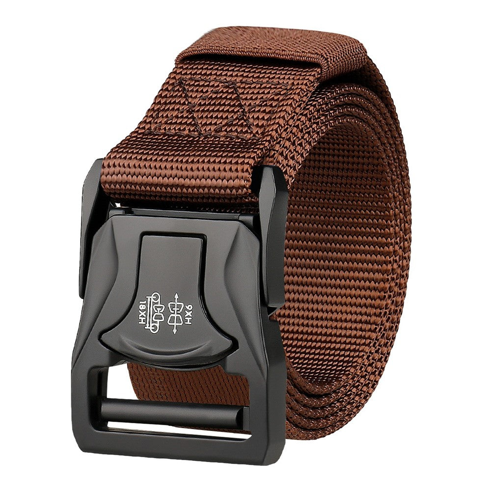 SN-P104 125x3.8cm Men's Nylon Webbing Belt Tactical Training Work Belt with Zinc Alloy Buckle