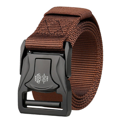 SN-P104 125x3.8cm Men's Nylon Webbing Belt Tactical Training Work Belt with Zinc Alloy Buckle