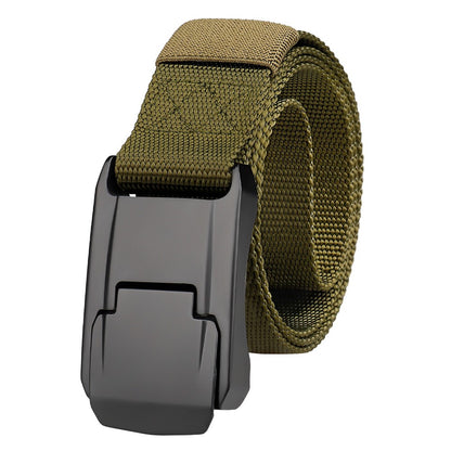 SN-P098 Men's Nylon Webbing Belt Wear-Resistant Work Belt with Auto-Locking Zinc Alloy Buckle