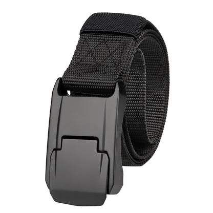SN-P098 Men's Nylon Webbing Belt Wear-Resistant Work Belt with Auto-Locking Zinc Alloy Buckle