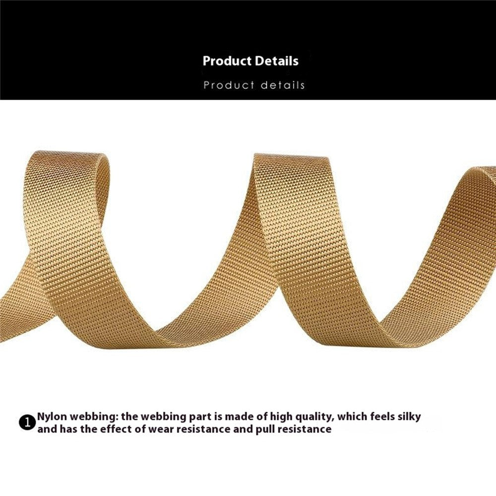 SN-P118 125x3.8cm Men's Nylon Webbing Belt Tactical Training Work Belt with Zinc Alloy Press-Type Buckle