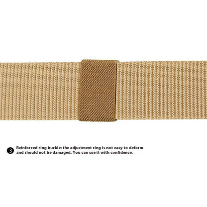SN-P118 125x3.8cm Men's Nylon Webbing Belt Tactical Training Work Belt with Zinc Alloy Press-Type Buckle