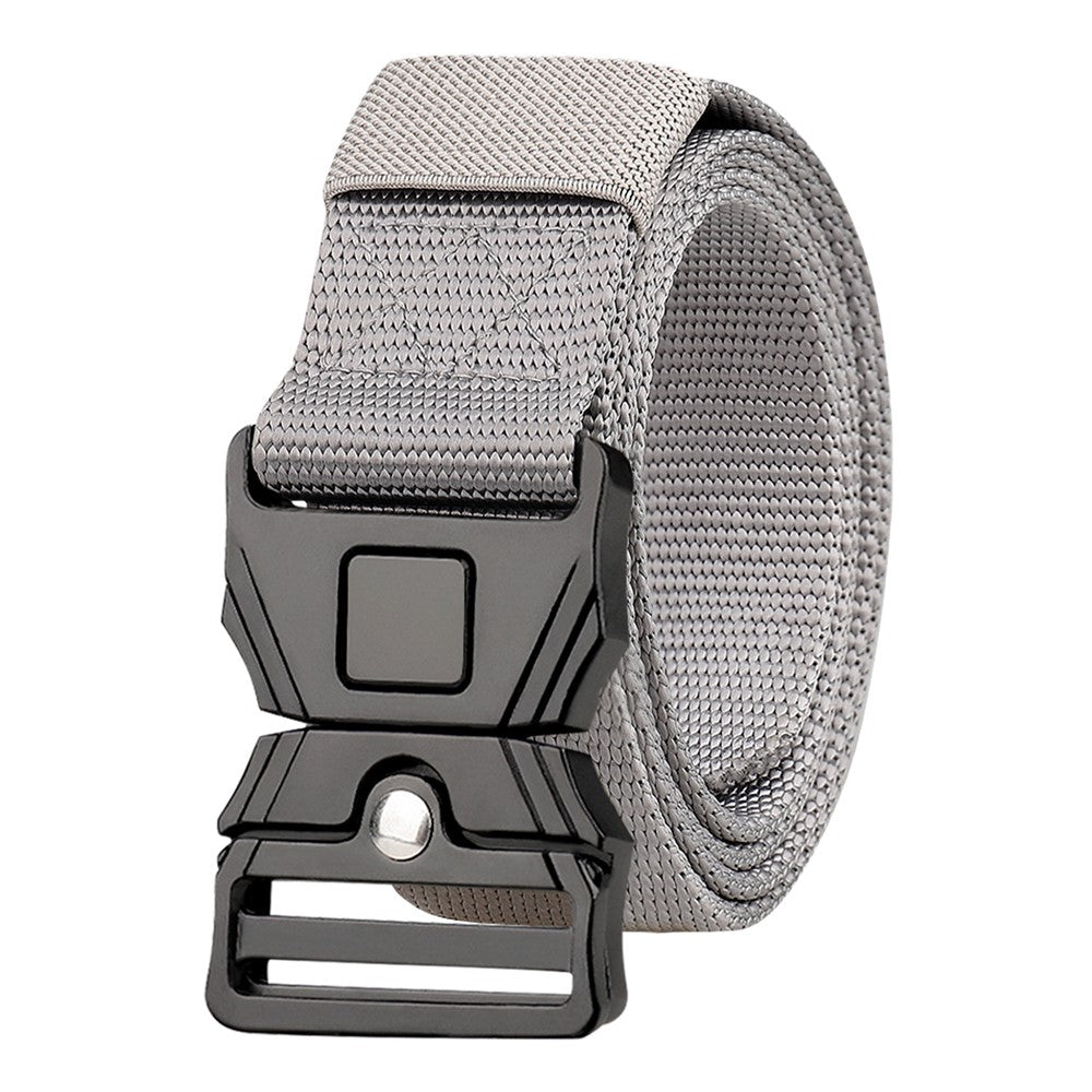 SN-P118 125x3.8cm Men's Nylon Webbing Belt Tactical Training Work Belt with Zinc Alloy Press-Type Buckle