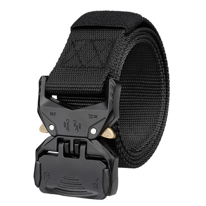 SN-P099 125x3.8cm Men's Nylon Web Tactical Belt Outdoor Work Belt with Zinc Alloy Buckle