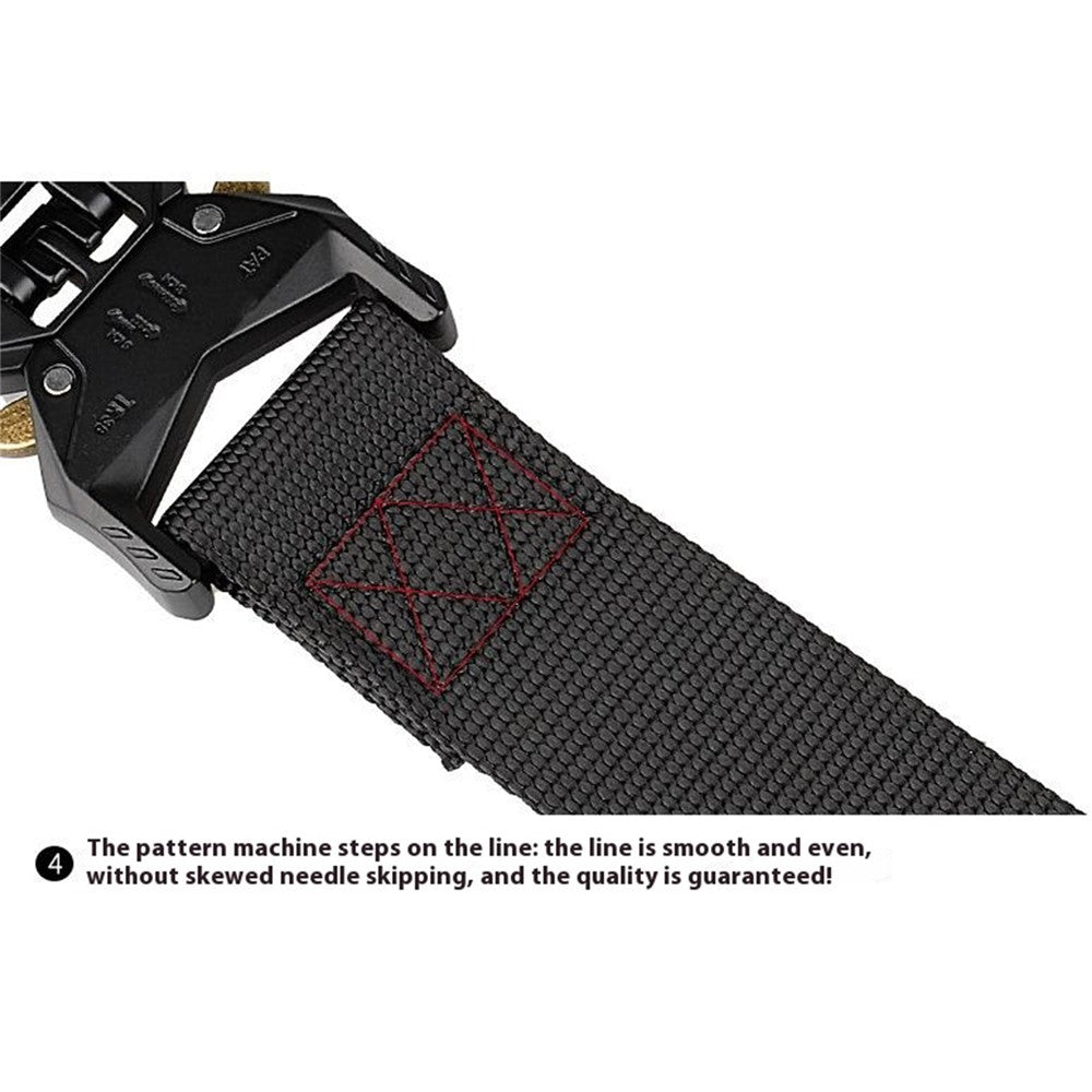 SN-P099 125x3.8cm Men's Nylon Web Tactical Belt Outdoor Work Belt with Zinc Alloy Buckle