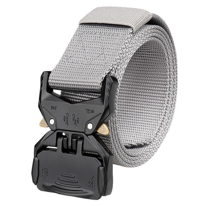 SN-P099 125x3.8cm Men's Nylon Web Tactical Belt Outdoor Work Belt with Zinc Alloy Buckle