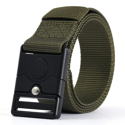 SN-P119 125x3.8cm Men's Nylon Webbing Belt Tactical Training Work Belt with Press-Type Zinc Alloy Buckle