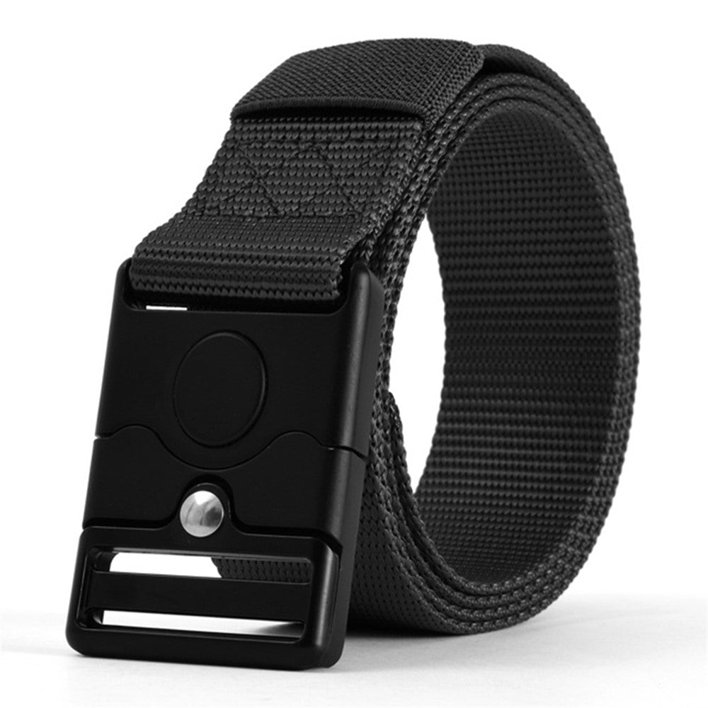 SN-P119 125x3.8cm Men's Nylon Webbing Belt Tactical Training Work Belt with Press-Type Zinc Alloy Buckle